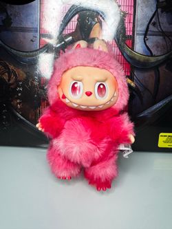 POP MART Labubu Big Into Energy The Monsters Love Pink Plush AUTHENTIC