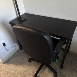 Desk + Chair + Lamp