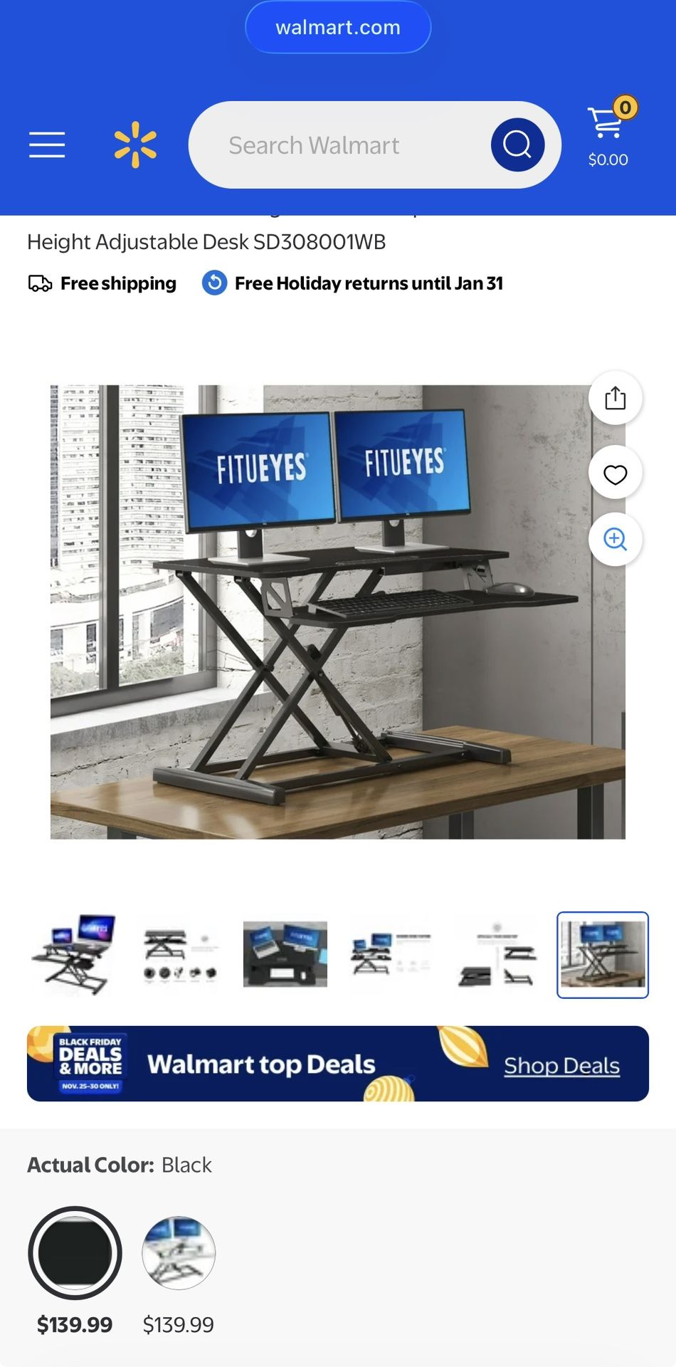 32in Stand Up Adjustable  Desk