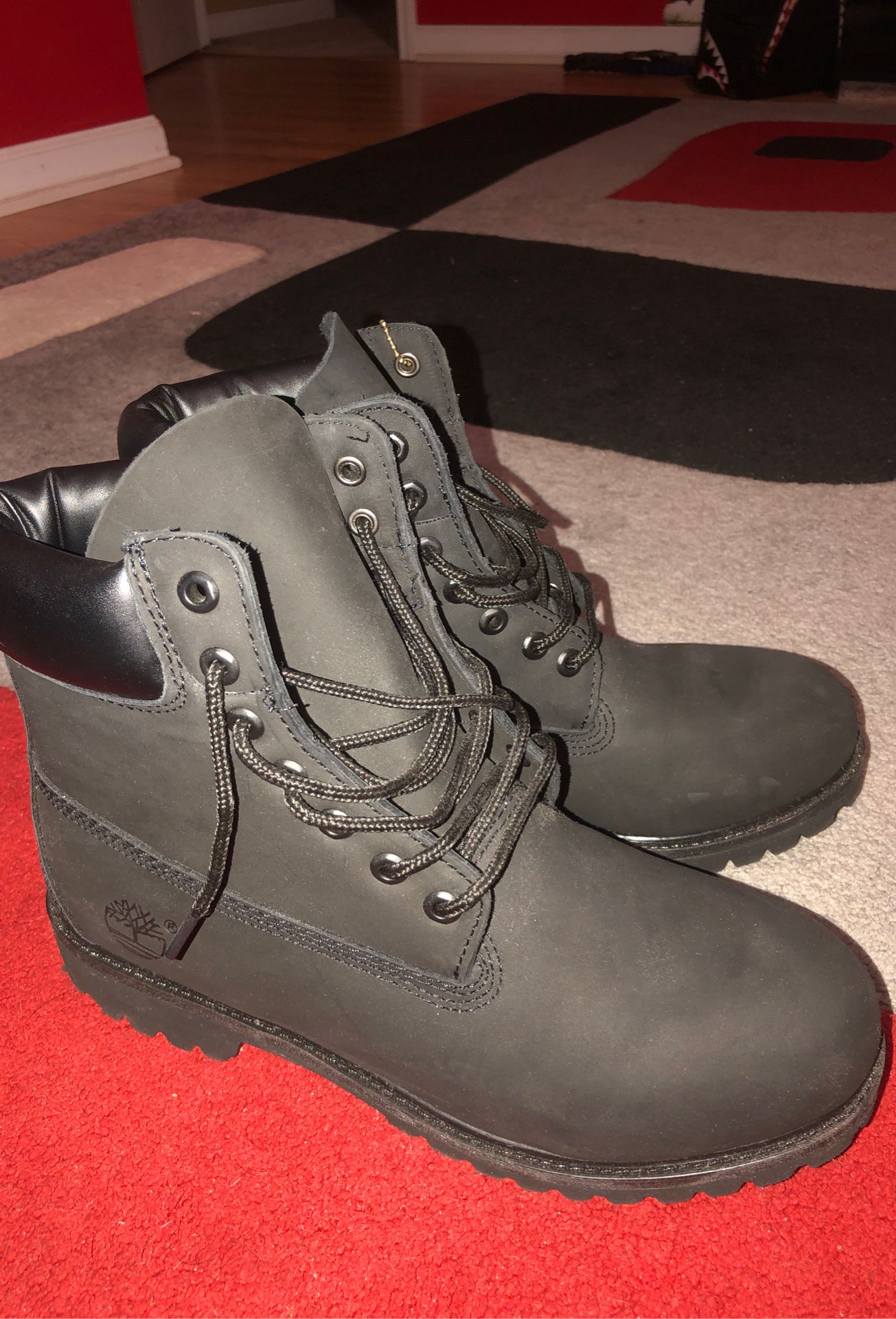 Black Timberland Boots Size 10 ( DEADSTOCK)