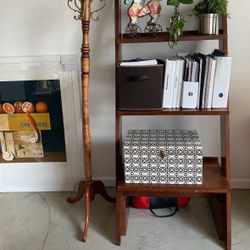 Library 4 Shelfs Solid Wood 