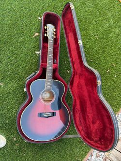 Yamaha Fj-651 Jumbo Acoustic Guitar Taiwan 1984 Red Violin Finish