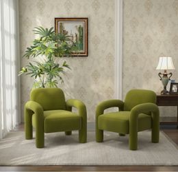 Green Velvet Accent Chairs