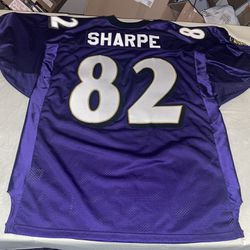 Nwot Authentic Shannon Sharpe Baltimore Ravens Jersey Mens 52 Pro line Purple