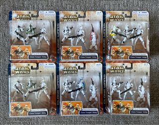 Star Wars Clone Wars Army of the Republic Army Clone Trooper Builder 3-Pack Lot