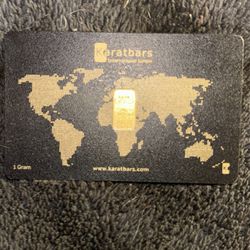 1 Gram Gold Bar "Karatbars International" 999.9 Gold Bullion Bar in Assay Card