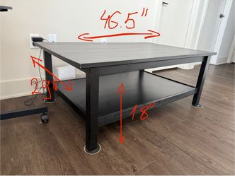 Large black coffee table