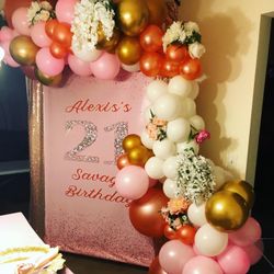 Custom backdrops And Balloons