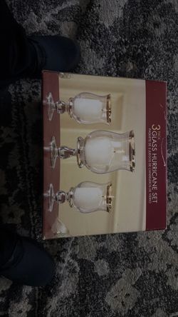 3 pack Glass candle set