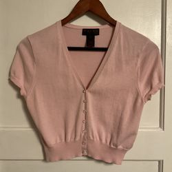 Ralph Lauren Sweater Womens Cardigan Cropped pink M