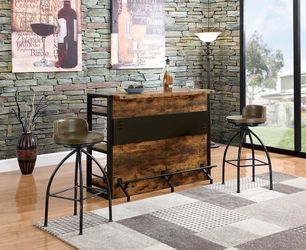 Bar Unit w 2 Bar stools @Elegant furniture