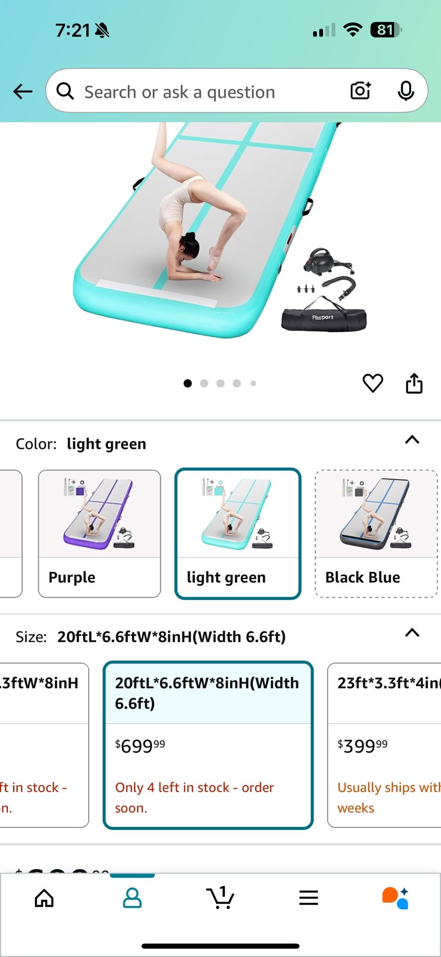 Gymnastics Air Track Mat