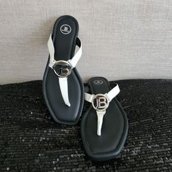 BALMAIN FLAT SOFIA SANDALS  SIZE 10