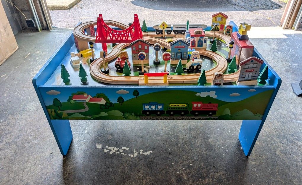 Wooden Train Table
