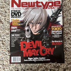 Newtype USA Feb 2008 Anime Magazine Devil May Cry - Blood Tokyo w/Poster & DVD
