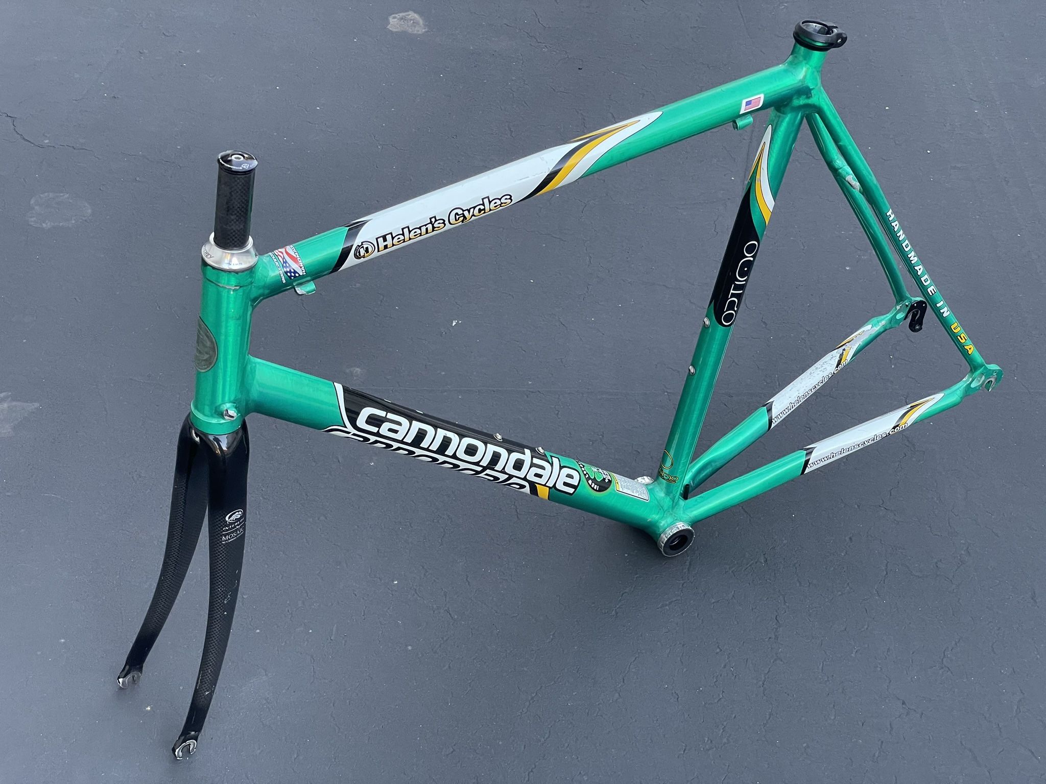 Cannondale Optimo Road Bike Frameset Set / Full Carbon Fork / Ritchey Headset 58