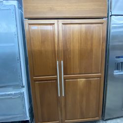 Sub Zero Side By Side Built In 48” Wide Panel Ready Fridge