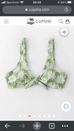 Green From Tie Bikini Top