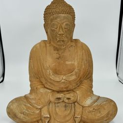 Large Clay Buddha Statue – Mary’s Angels 1998 – Garden / Outdoor Decor