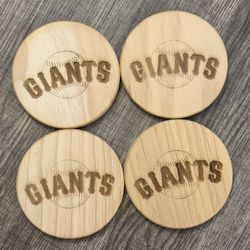 Giants Wood Coasters (Set of 4 - Custom Made)