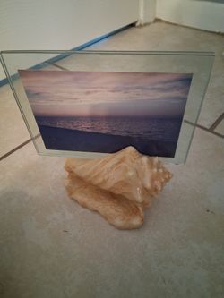 Beach Decor Ceramic Shell Photo Frame