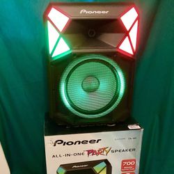 Pioneer Party Speaker w/ 700 Watts of Quality Sound, Stand, Wheels, Microphone Included 