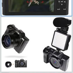 🔥Brand new🔥 5K Digital Camera, 48MP Digital Video Camera with 3.5in Display, 16X Digital Zoom Digital Point and Shoot Camera Support as a Webcam for