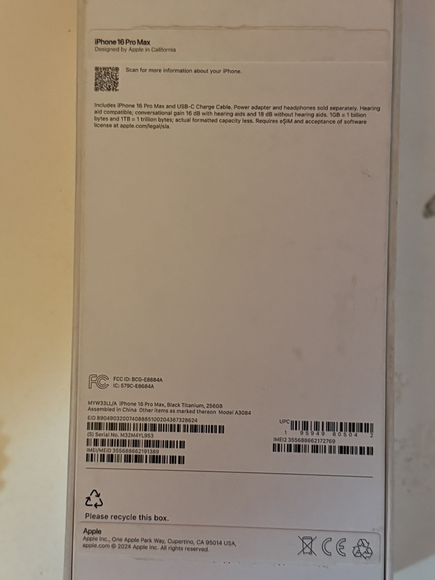 IPhone 16 Pro Max 256 G