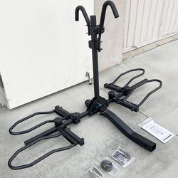 $115 (Brand New) Heavy Duty 2-Bike Rack, Wobble Free Tilting Electric Bicycle Carrier 160lbs Capacity, 2” Hitch 