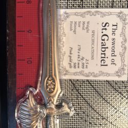 The Sword of St. Gabriel .999 silver bar is a collectible piece Of 500 Made