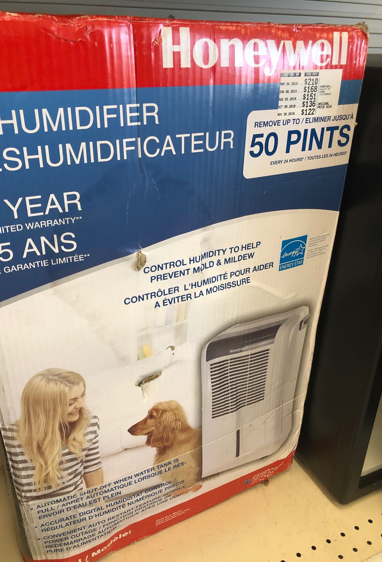 Honeywell dehumidifier