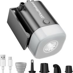 THE WEEKEND Portable Air Pump with LED Lantern – Fast Inflate/Deflate for Air Mattresses, Pool Floats, Sleeping Pads, and Inflatable Toys – Perfect fo