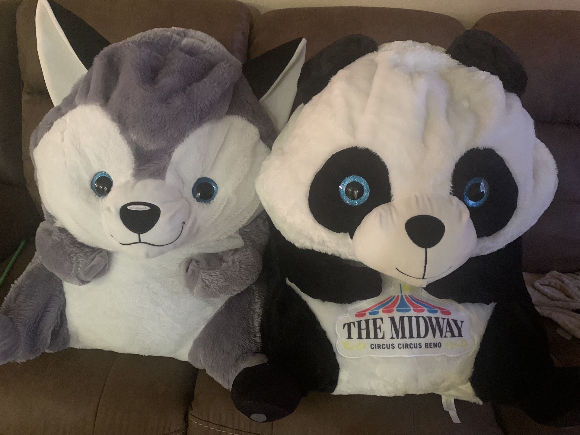 Husky and Panda Big Plushies