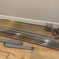 Steel wire closet shelves