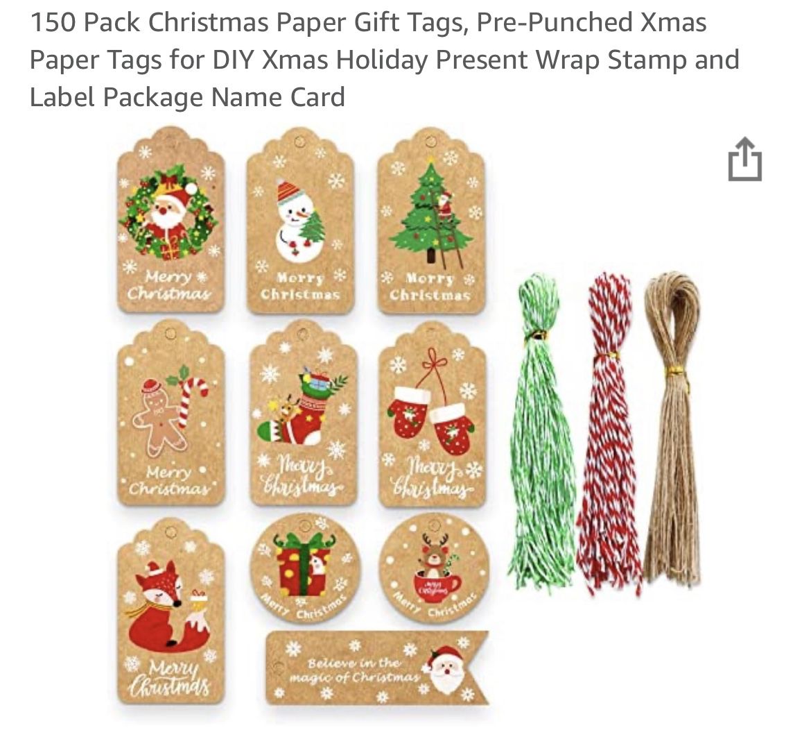 Christmas Paper Gift Tags