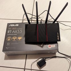 ASUS RT-AX55 (AX1800) Dual Band WiFi 6 Extendable Router