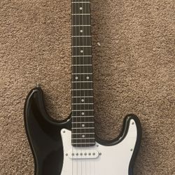 Donner DST-100B 39 Inch Electric Guitar Beginner Kit Solid Body Full Size Black