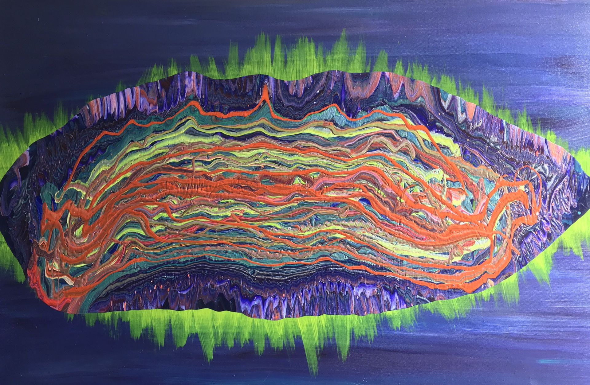 ART WORK STUDIO CLEARANCE SALE ABSTRACT/CONTEMPORARY ARTIST ORIGINALS Size: 24x36 SHADOW BOX acrylic on canvas One of a kind. Size: 24x36 RETAIL VALU
