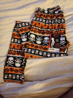 No Boundaries Women’s Juniors Halloween Skull/Pumpkin Ankle Leggings Size S(3-5)