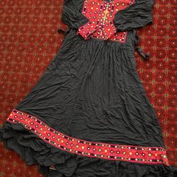 Blue Simple Afghan Dress 