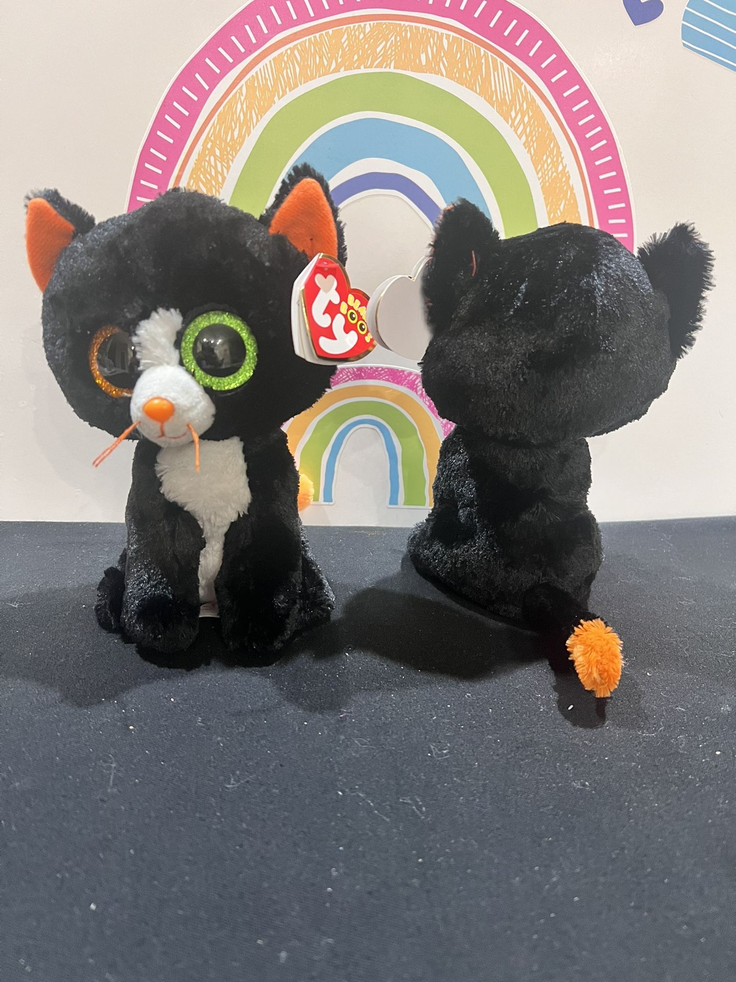 BEANIE BOO FRIGHTS RHE BLACK & ORANGE CAT - BRAND NEW WITH TAGS $5 00 each