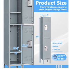 Industrial Steel Locker Cabinet – Tall Storage Organizer
