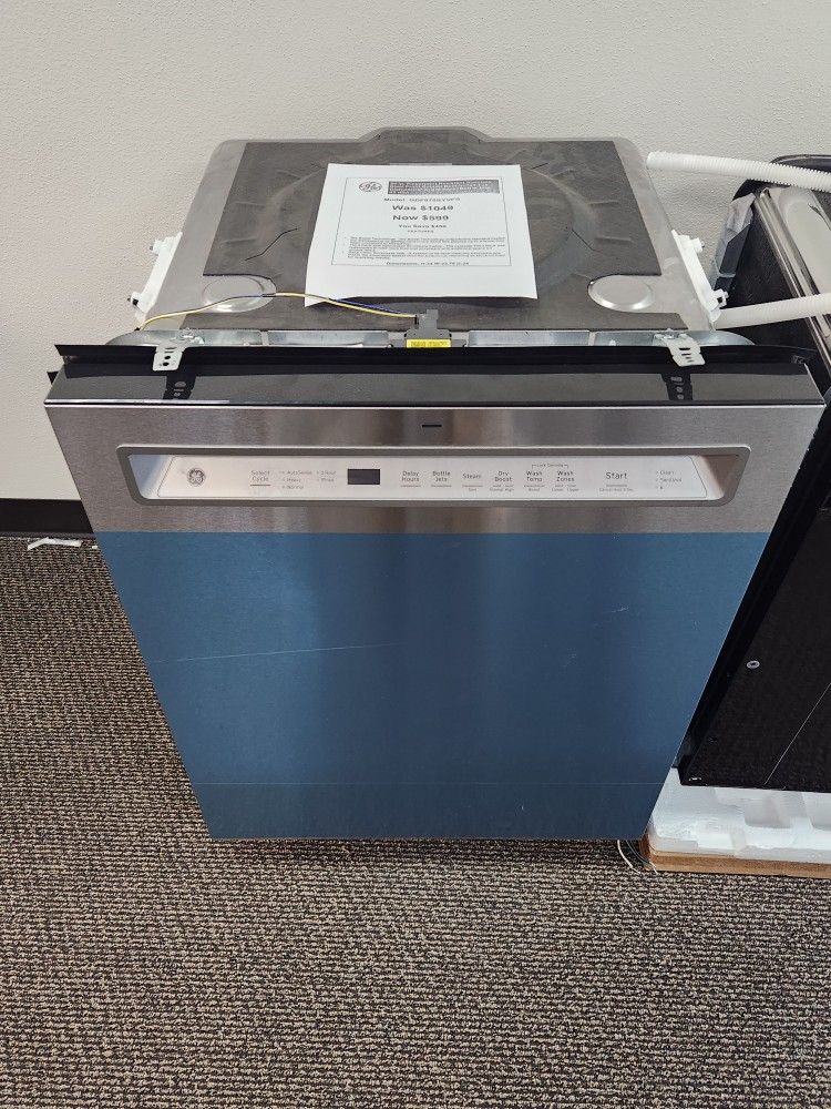 24 in. Fingerprint Resistant Stainless Steel Front Control Built-In Tall Tub Dishwasher w 3rd Rack Bottle Jets 45 dBA