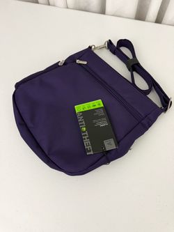 Travelon Anti-Theft Classic North or South Crossbody Bag Purple