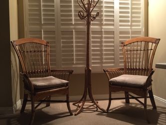 Set of bamboo chairs
