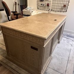 High-End Stanley Executive Desk & Filing Set - 3 Pieces