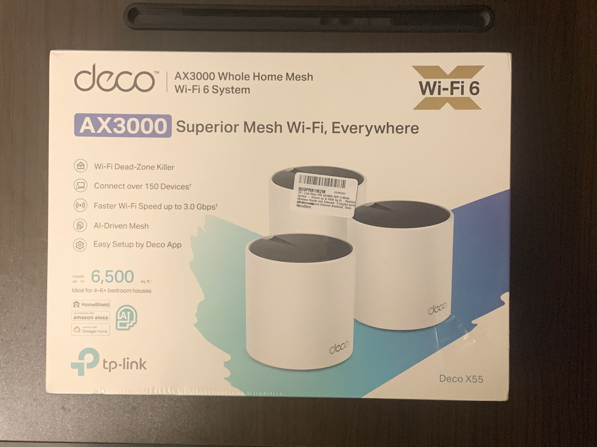 TP-Link Deco X55 AX3000 WiFi 6 Mesh System (3-Pack)