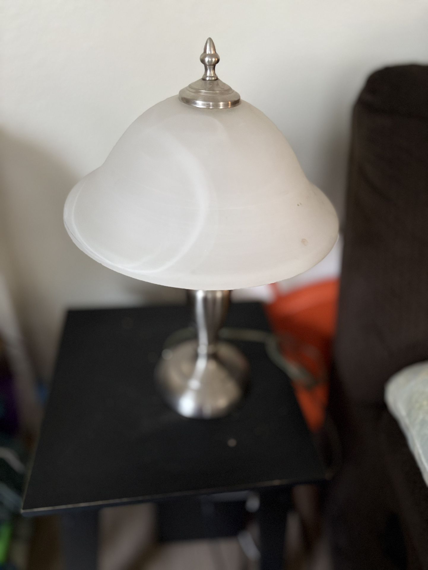 Silver Contemporary Mushroom Lamp