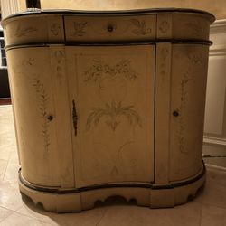 Hand Painted Entryway Cabinet 