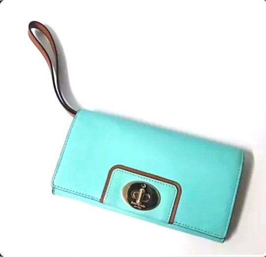 Kate Spade Hampton Road Turnlock Mara Wristlet - Aqua